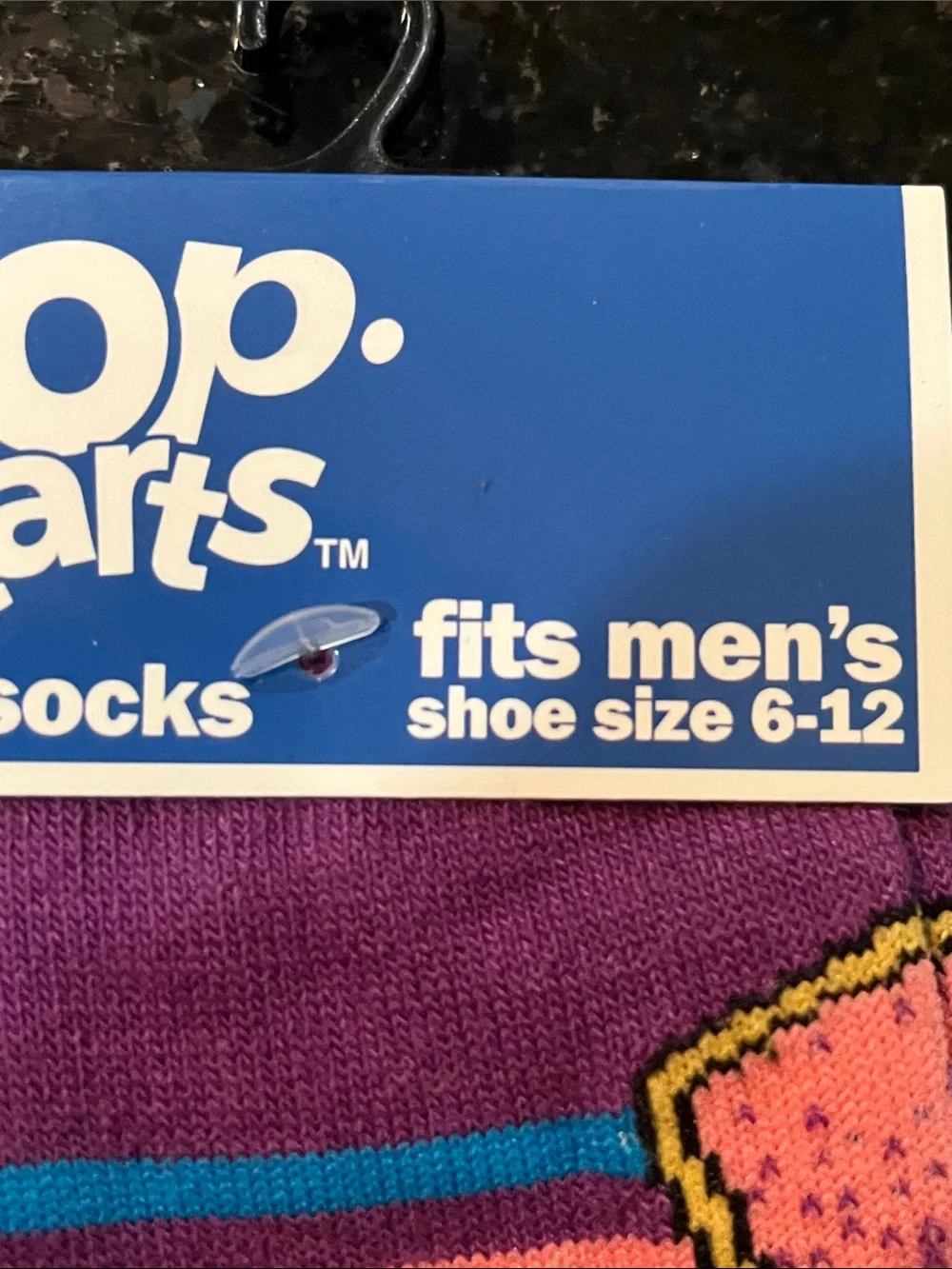 Pop-Tarts Purple Crew Socks with Pastry Motif
